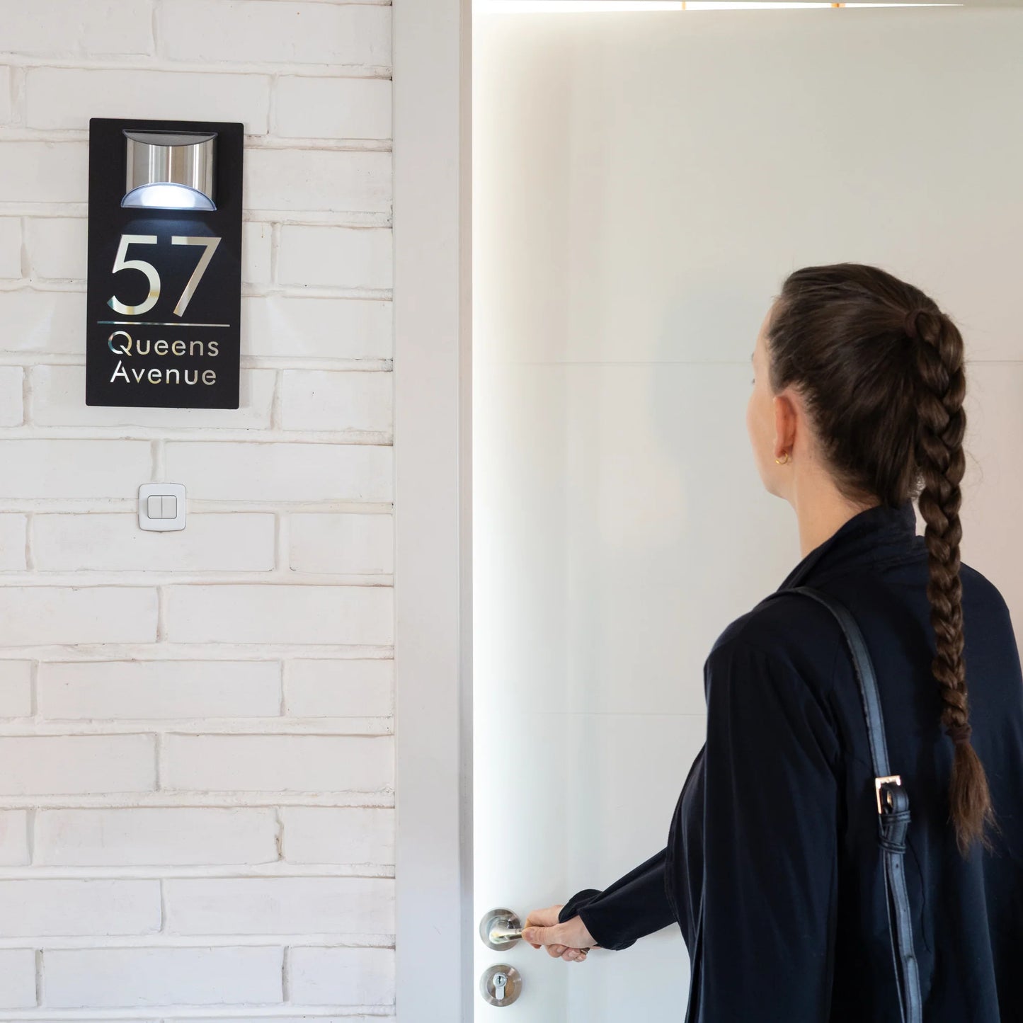 Plaque Numéro de Maison Solaire & Personnalisée