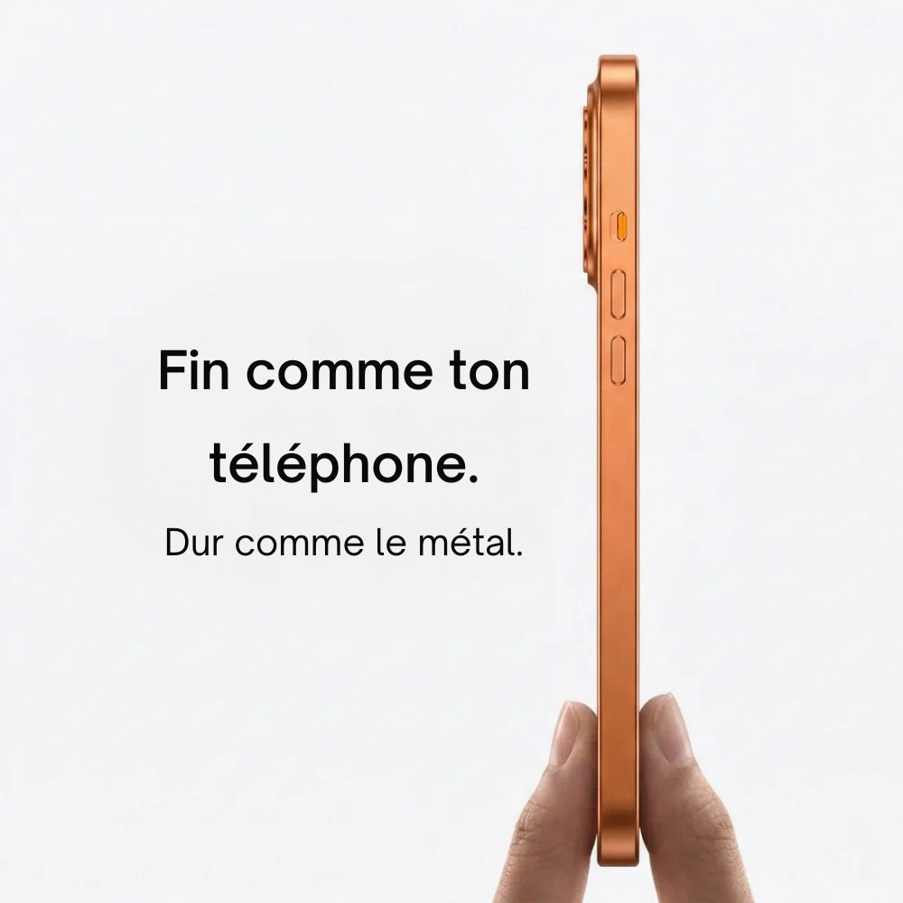 Coque métallique iPhone avec protection de caméra