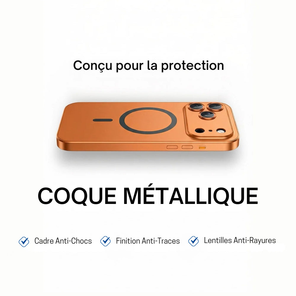 Coque métallique iPhone avec protection de caméra