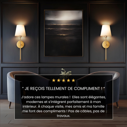 Lampe Murale Sans Fil Design - Sans Perçage - Rechargeable & Élégante