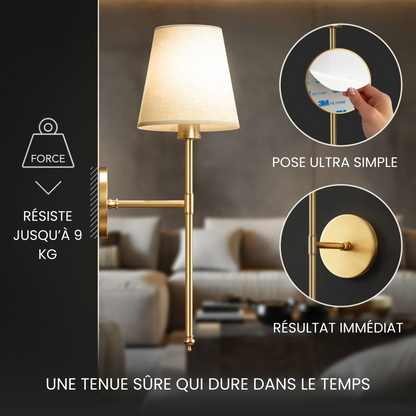 Lampe Murale Sans Fil Design - Sans Perçage - Rechargeable & Élégante