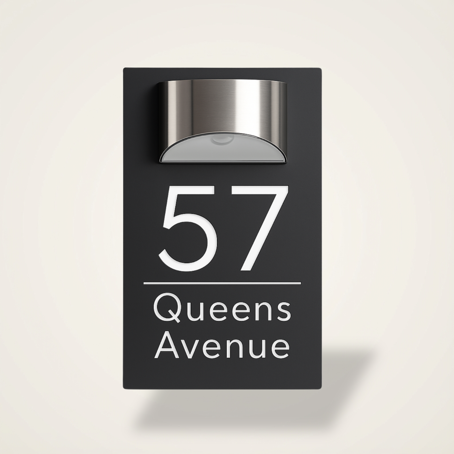 Plaque Numéro de Maison Solaire & Personnalisée