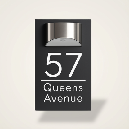 Plaque Numéro de Maison Solaire & Personnalisée